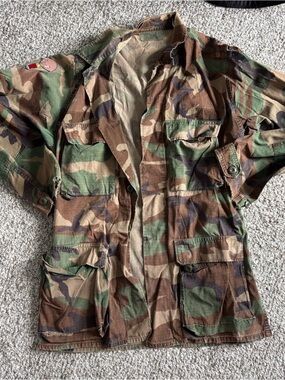 Vintage Men's Camouflage army surplus Jacket - Green/Brown Camo